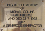 M Collins plaque